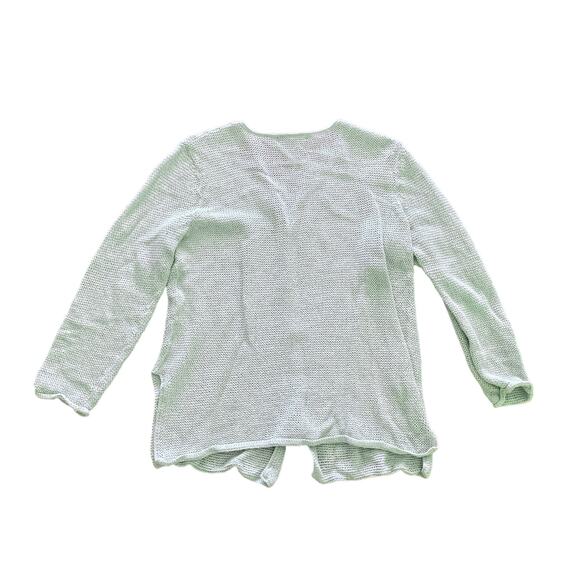 1990s VTG Co & Eddy Mint Green Fine Knit Button Up Lightweight Cardigan Medium - Picture 4 of 5